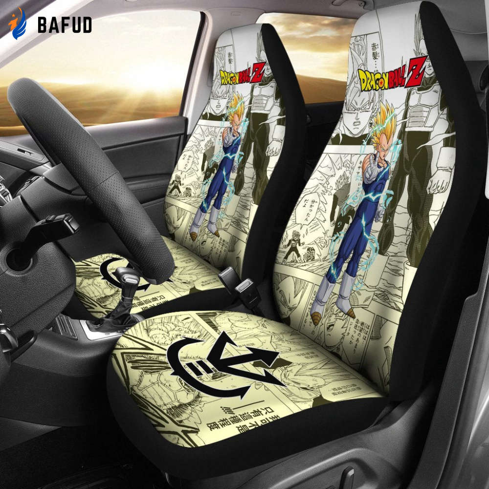 Vegeta Saiyan Characters Dragon Ball Z Car Seat Covers For Fan Gifts Manga Mixed Anime - Bafud