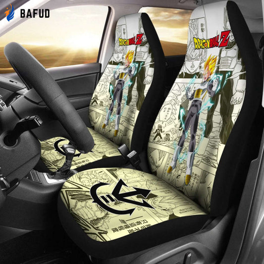 Vegeta Saiyan Dragon Ball Z Car Seat Covers For Fan Gifts Manga Mixed Anime Cool - Bafud