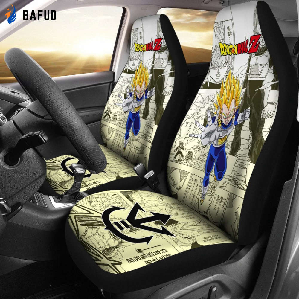 Vegeta Saiyan Dragon Ball Z Car Seat Covers For Fan Gifts Manga Mixed Anime Nice - Bafud