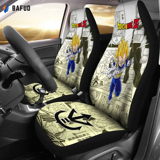 Vegeta Saiyan Dragon Ball Z Car Seat Covers For Fan Gifts Manga Mixed Anime Nice - Bafud