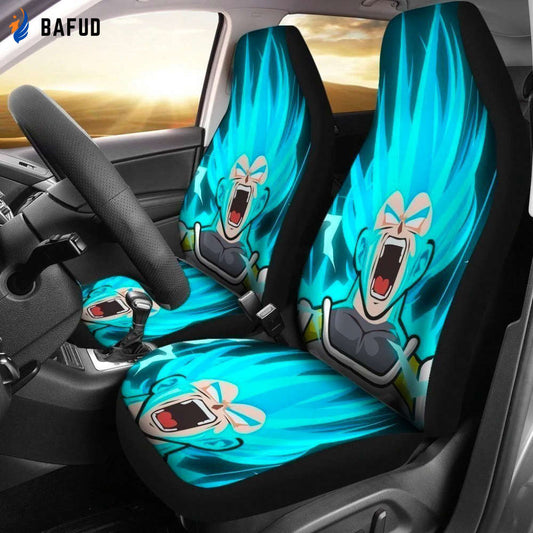 Vegeta Screaming Car Seat Covers For Fan Gifts Dragon Ball Custom NH1911 - Bafud