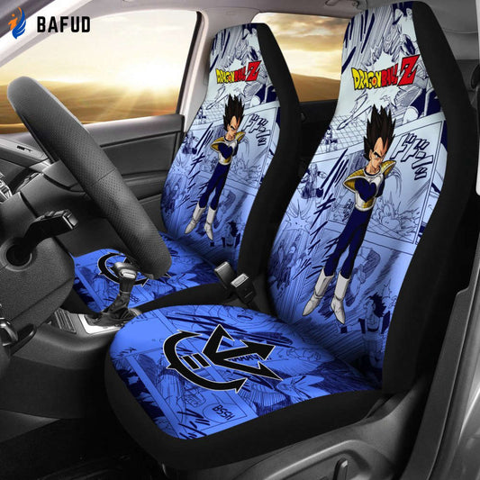 Vegeta Super Hero Dragon Ball Z Car Seat Covers For Fan Gifts Manga Mixed Anime - Bafud
