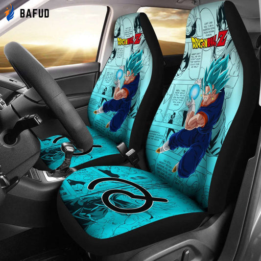 Vegito Characters Dragon Ball Z Car Seat Covers For Fan Gifts Manga Mixed Anime - Bafud