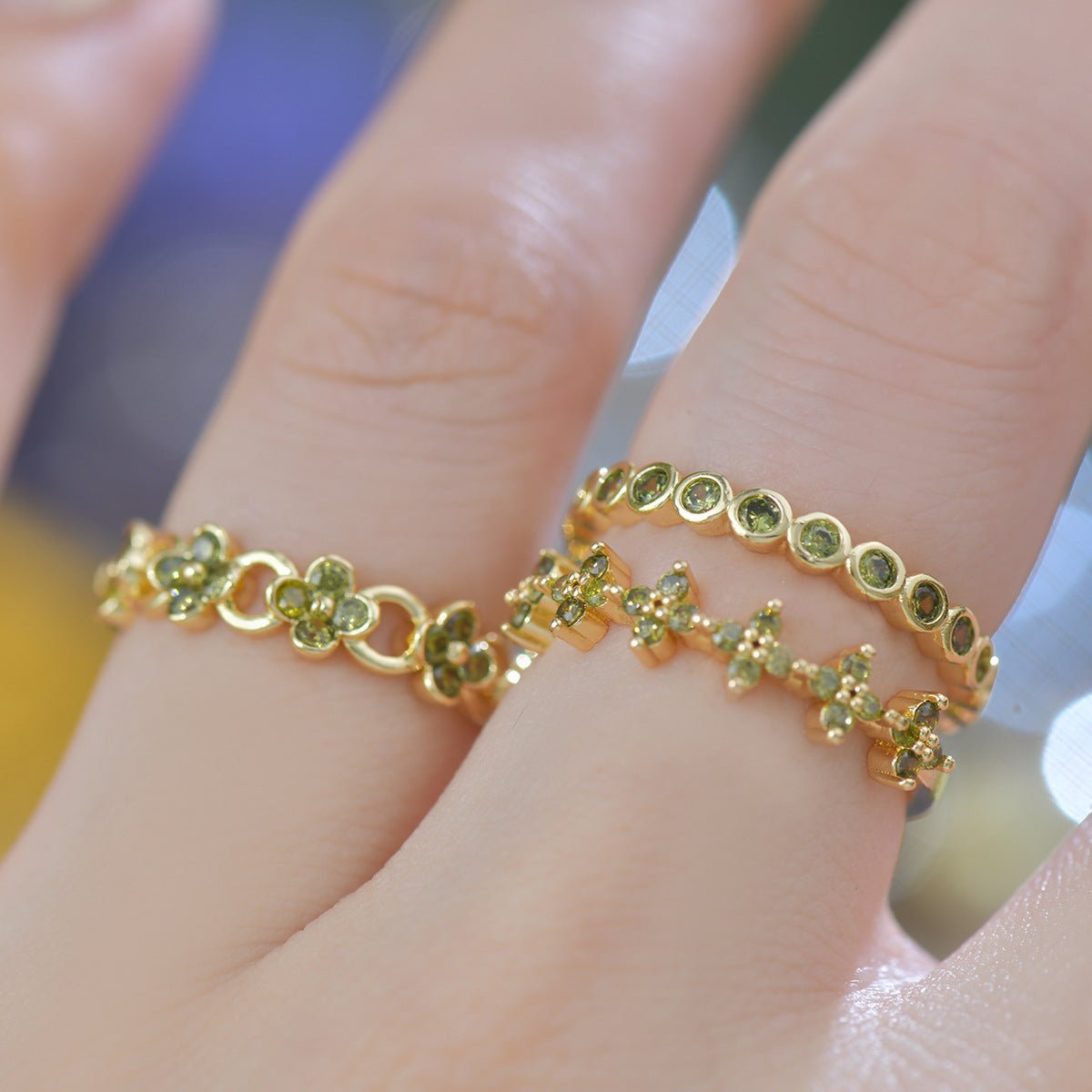 Verde Bezel Band Ring