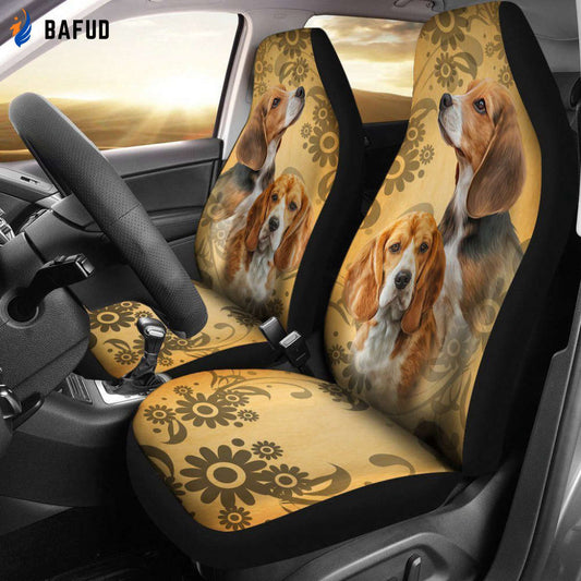 Vintage Beagle Car Seat Covers For Fan Gifts - Bafud