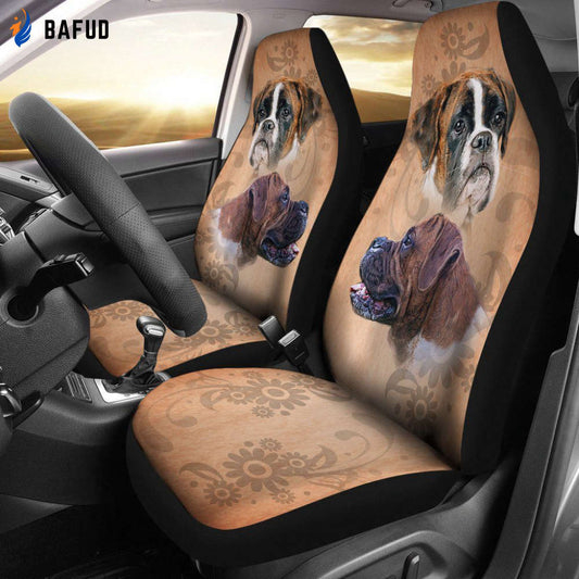 Vintage Boxer Car Seat Covers For Fan Gifts - Bafud