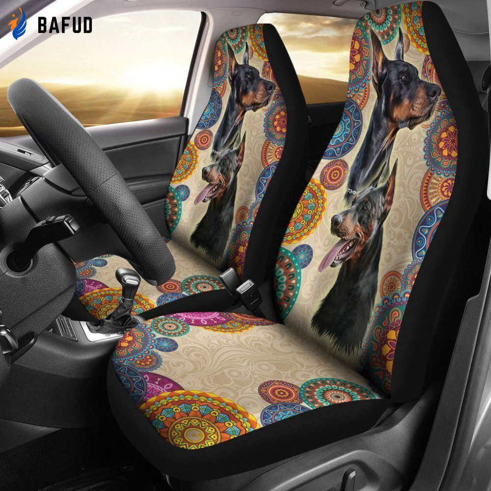 Vintage Doberman Car Seat Covers For Fan Gifts - Bafud