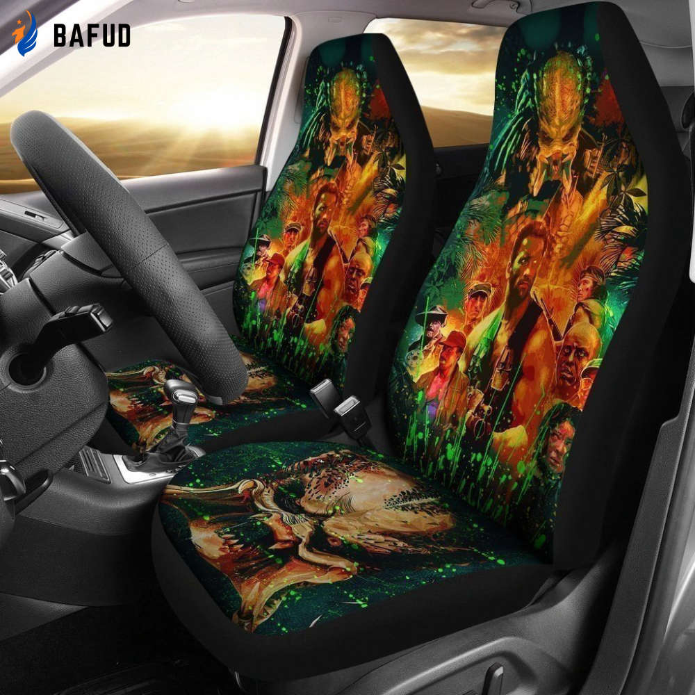 Vintage Predator Car Seat Covers For Fan Gifts Custom Idea - Bafud
