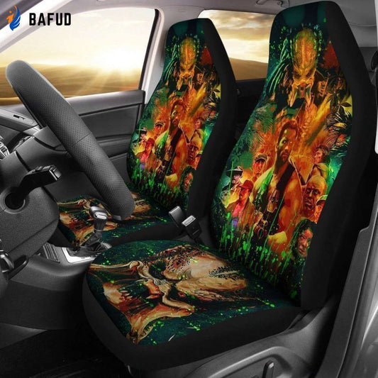 Vintage Predator Car Seat Covers For Fan Gifts Custom Idea - Bafud