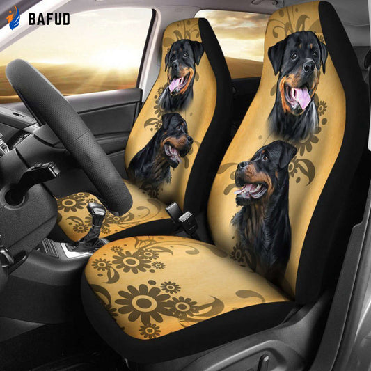 Vintage Rottweiler Car Seat Covers For Fan Gifts - Bafud