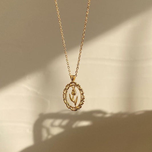 Vintage Tulip Necklace
