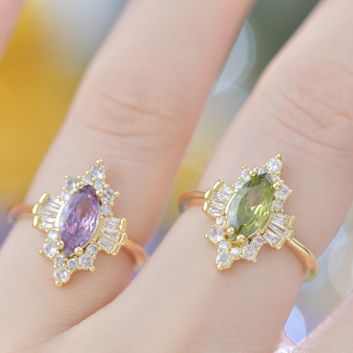 Violet Art Deco Ring