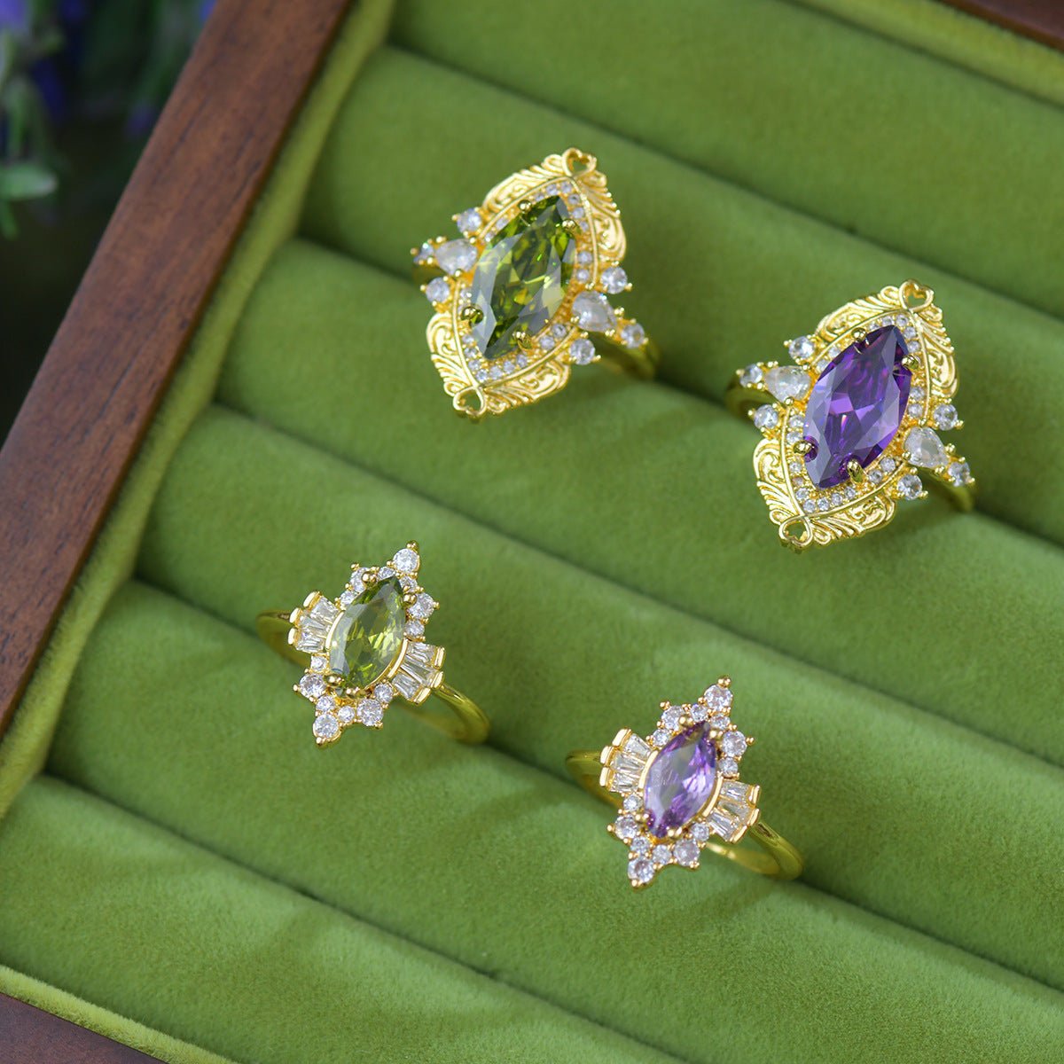 Violet Art Deco Ring