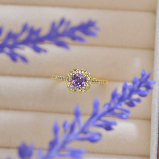 Violet Halo Ring