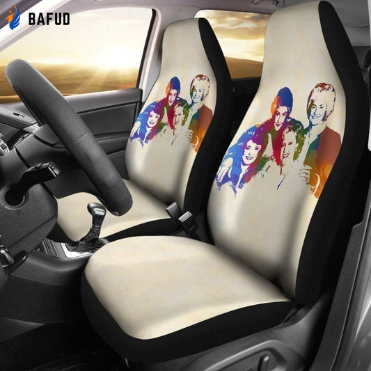 Watercolor The Golden Girls Car Seat Covers For Fan Gifts Custom Idea - Bafud