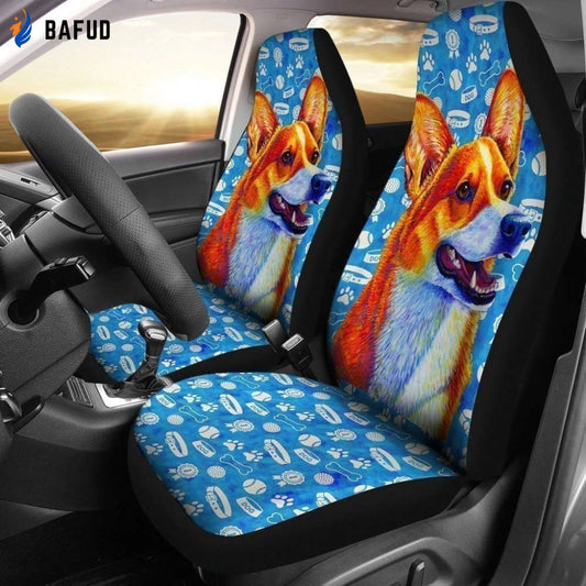 Welsh Corgi Dog Car Seat Covers For Fan Gifts LT03 - Bafud