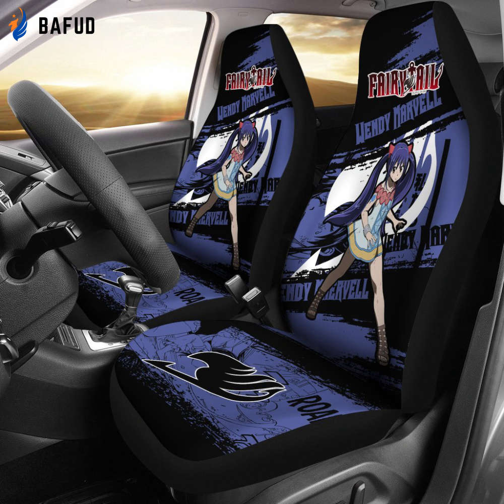 Wendy Marvell Fairy Tail Car Seat Covers For Fan Gifts Custom Anime Car Accessories - Bafud