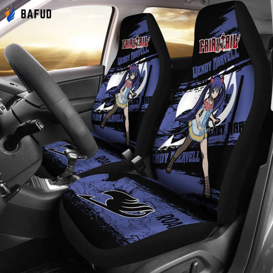 Wendy Marvell Fairy Tail Car Seat Covers For Fan Gifts Custom Anime Car Accessories - Bafud