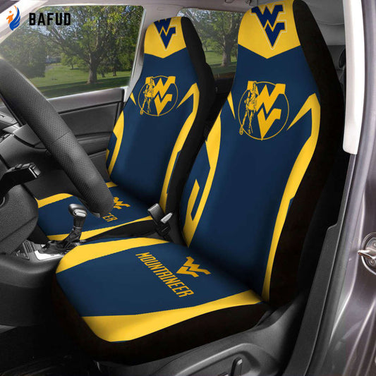 Fan-tastic West Virginia Mountaineers 3 Seat Covers - Perfect Gift! - Bafud