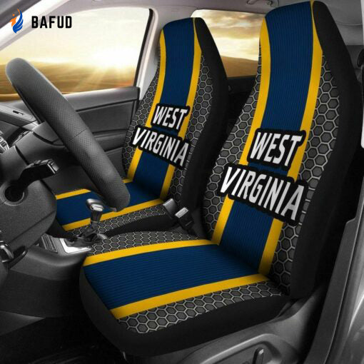 West Virginia Mountaineers Seat Covers For Fan Gifts 2 - Bafud