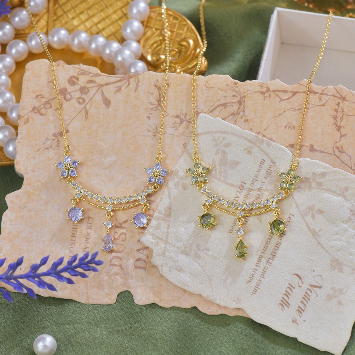 Wildflower Serenade Necklace in Purple