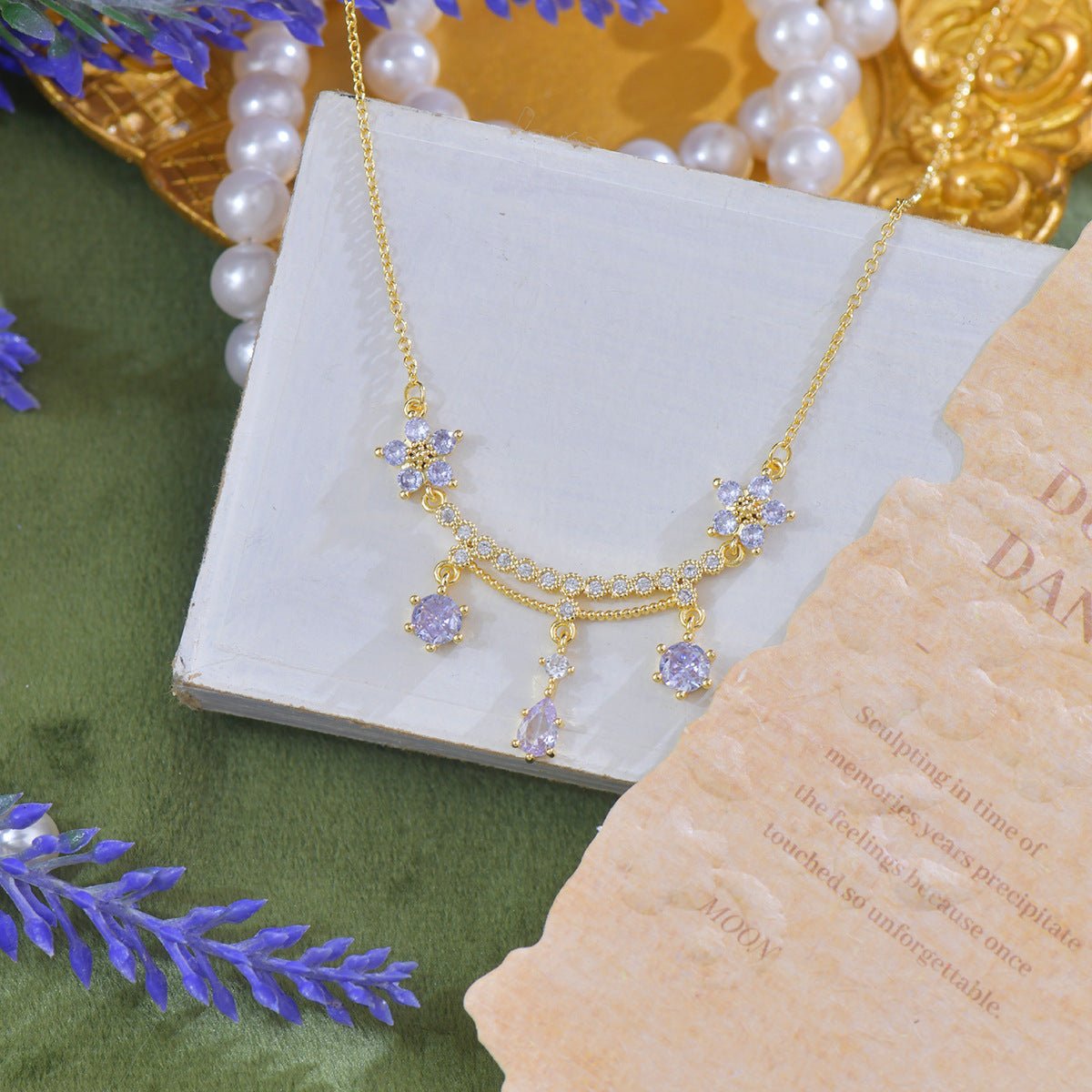 Wildflower Serenade Necklace in Purple