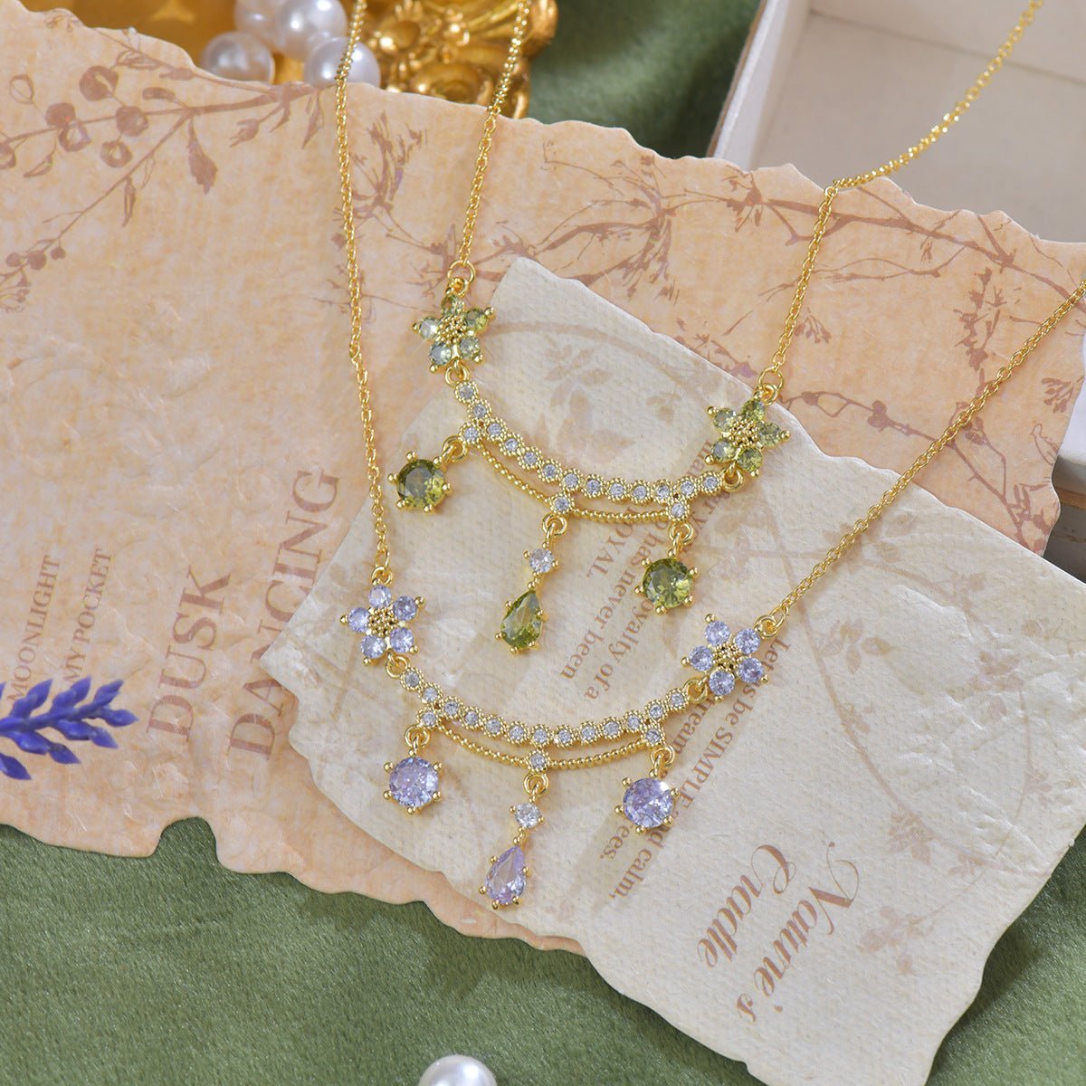 Wildflower Serenade Necklace in Purple