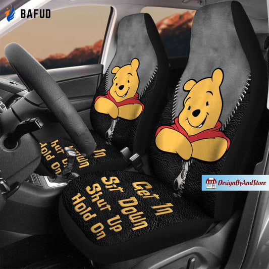 Winnie Pooh Car Seat Covers For Fan Gifts, Winnie Pooh Car Covers, Winnie Pooh Car Decor, Pooh Bear Car Seat, Disney Pooh Seat Covers For Fan Gifts, Auto Seat Covers For Fan Gifts - Bafud