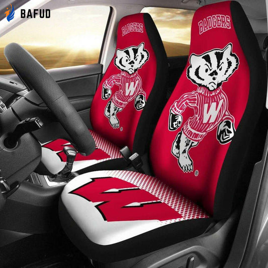 Wisconsin Badgers Seat Covers For Fan Gifts 2 - Bafud