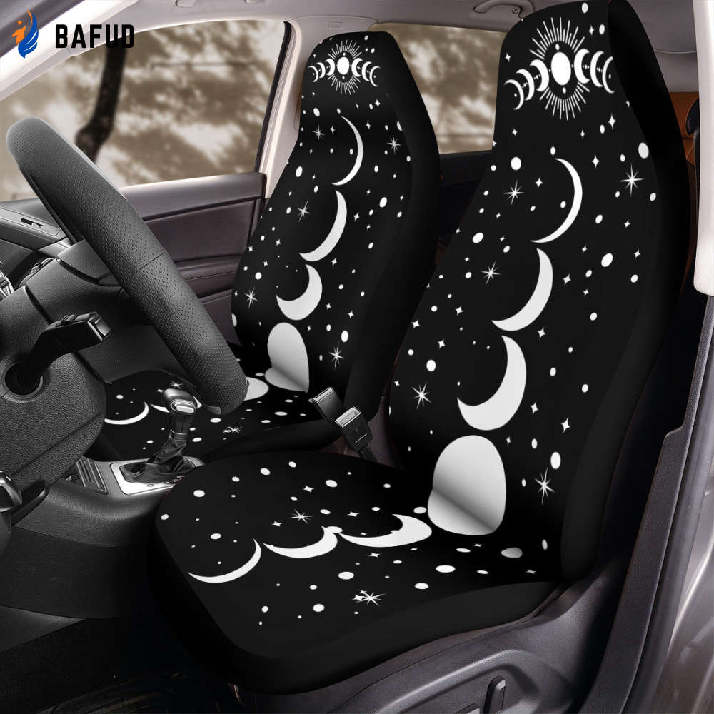 Witchy Moon Phases Car Seat Covers For Fan Gifts, Moon Phases, Spiritual Car, Celestial Car, Car Accessories, Moon Car Seat Covers For Fan Gifts, Trendy Car Seat Cover - Bafud