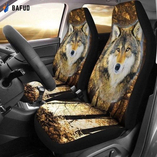 Wolf Car Seat Covers For Fan Gifts Custom Wolf Car Decoration Accessories - Bafud