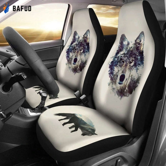 Wolf Pink Design Car Seat Covers For Fan Gifts - Bafud