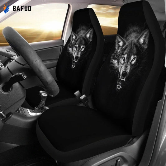 Wolf Print Car Seat Covers For Fan Gifts Nightmare - Bafud