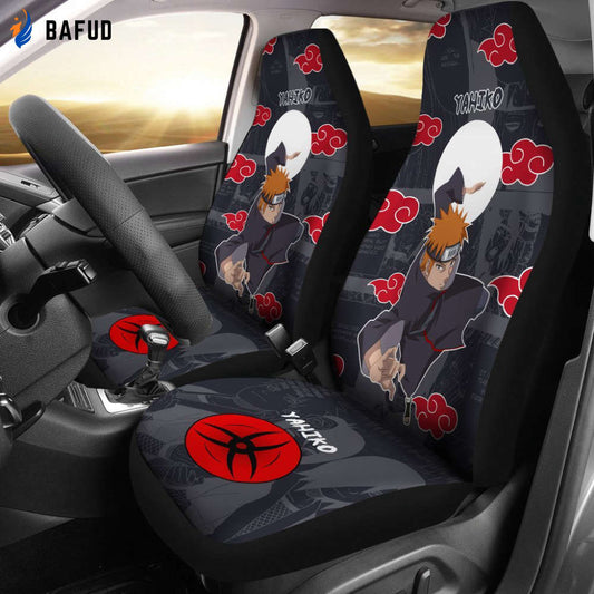 Yahiko NRT Akatsuki Members Car Seat Covers For Fan Gifts Custom Anime Car Accessories - Bafud