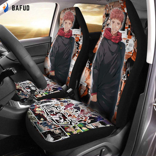 Yuji Itadori Jujutsu Kaisen Car Seat Covers For Fan Gifts - Bafud
