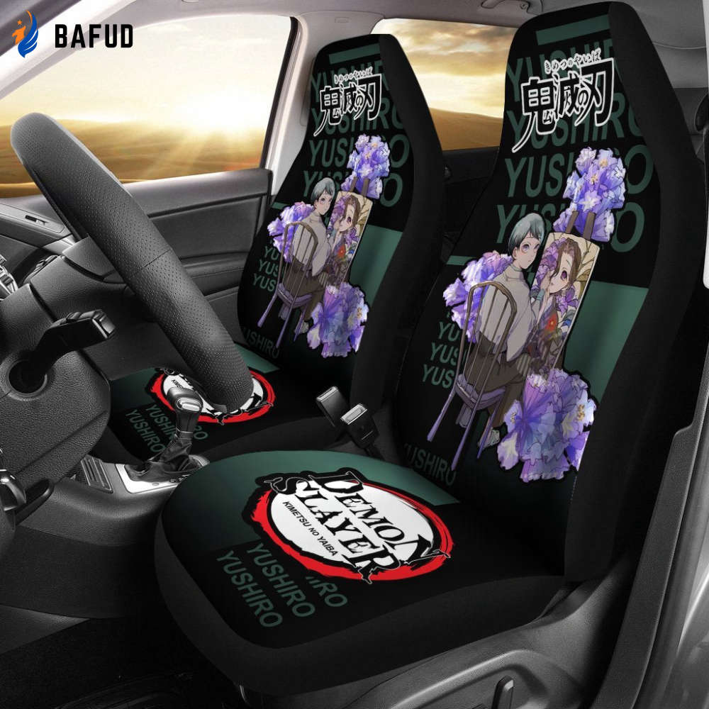 Yushiro Demon Slayer Car Seat Covers For Fan Gifts Custom Anime Car Accessories - Bafud
