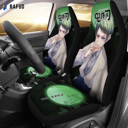 Yushiro Demon Slayer Under The Moon Car Seat Covers For Fan Gifts Custom Anime Car Accessories - Bafud