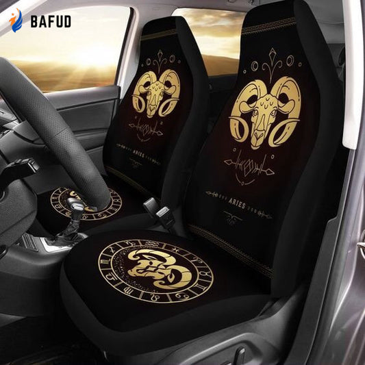 Zodiac Aries Print Car Seat Covers For Fan Gifts - VA1 - Bafud