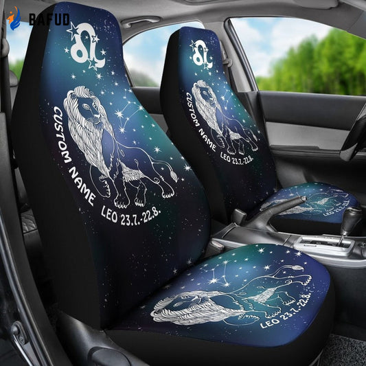 Zodiac Leo Print Car Seat Covers For Fan Gifts - TTD1 - Bafud